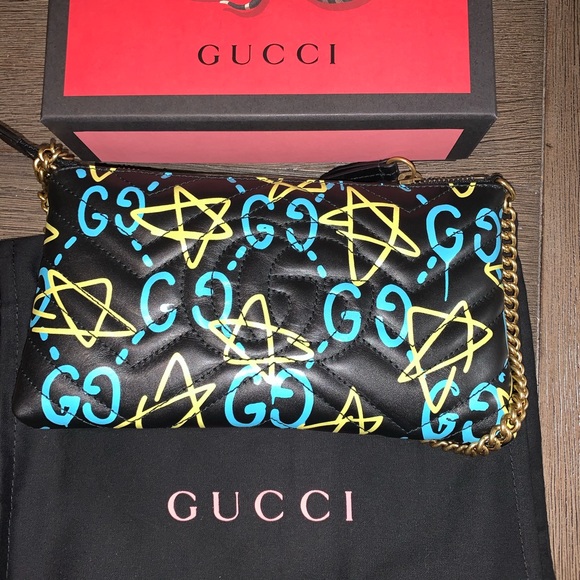 LIKE NEW Gucci Marmont Ghost Wallet on Chain - Picture 2 of 6